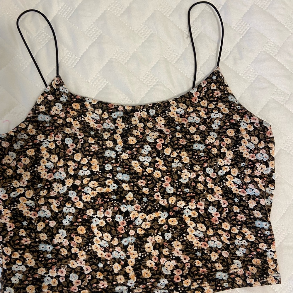 Garage Black Floral Cami